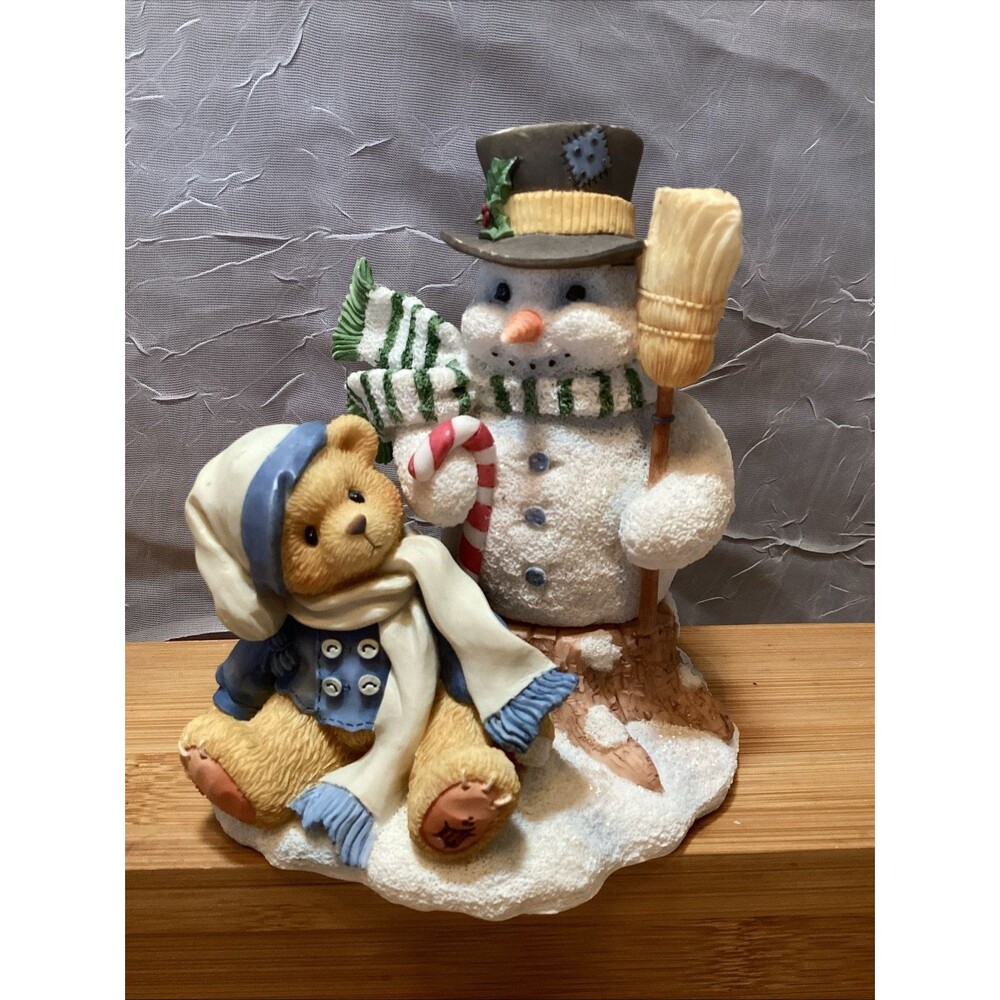 Cherished Teddies Mitch Christmas Figurine “Friendship Never Melts Away” Vintage - Picture 1 of 10